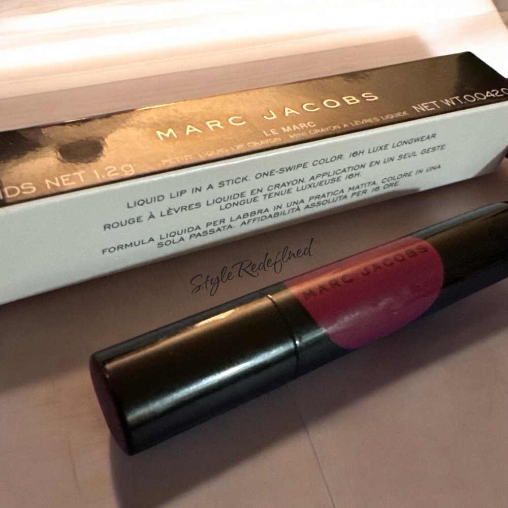 Marc Jacobs Le Marc Petite Liquid Lip Crayon - 360 Plum n Get It - Picture 4 of 4